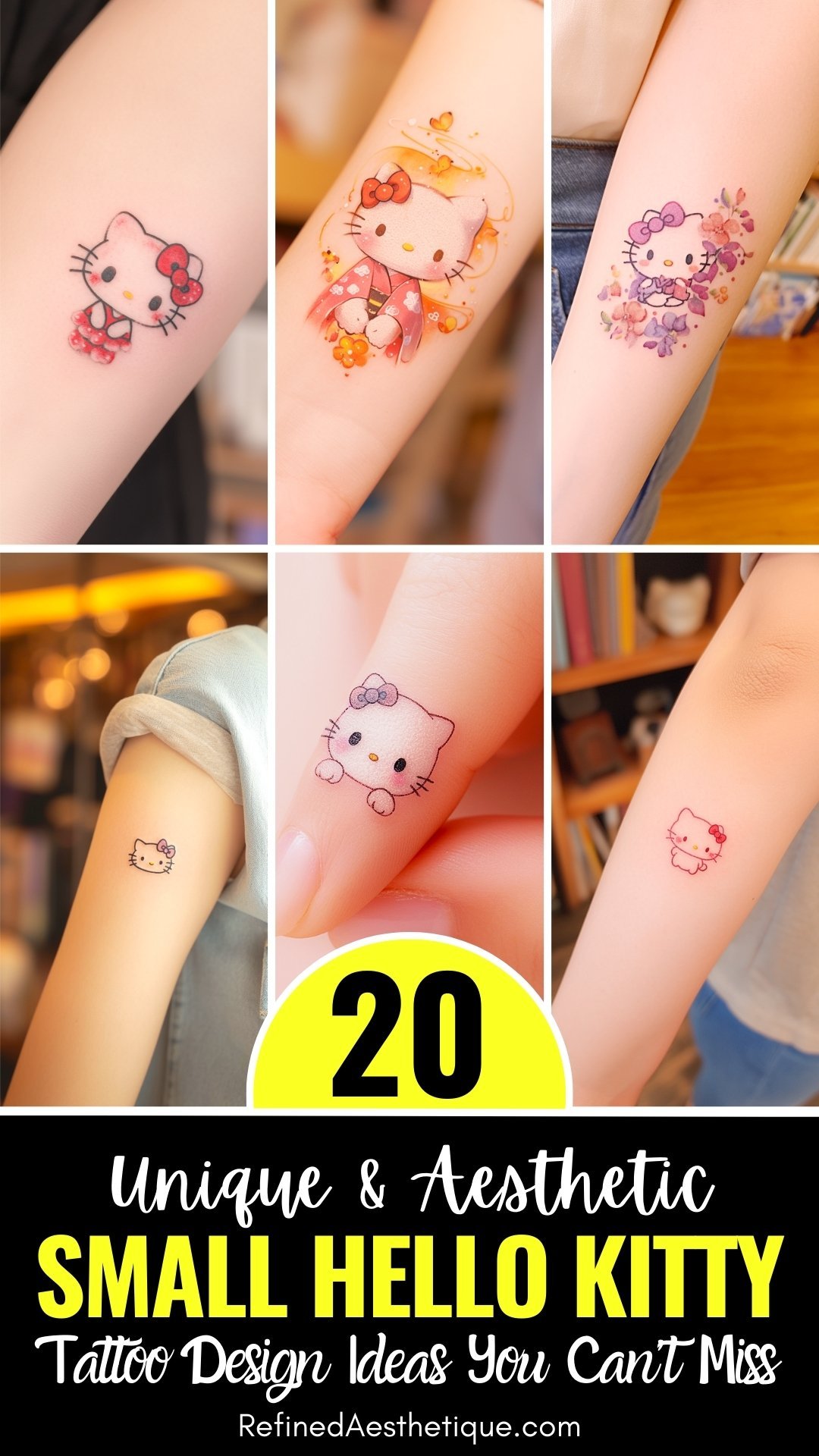 20 Unique & Aesthetic Small Hello Kitty Tattoo Design Ideas You Can’t Miss