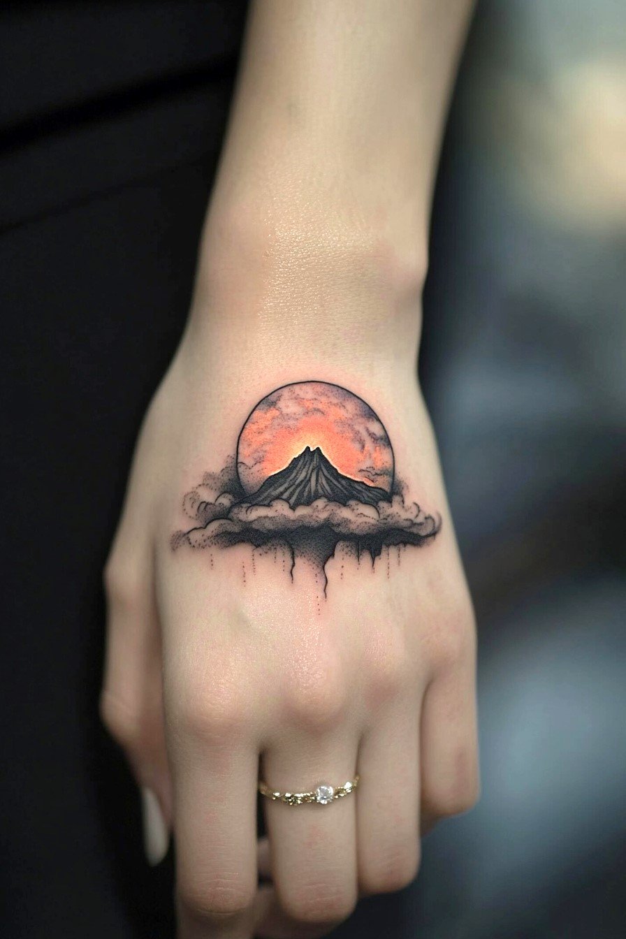 Hand Moon Tattoo For Women 15