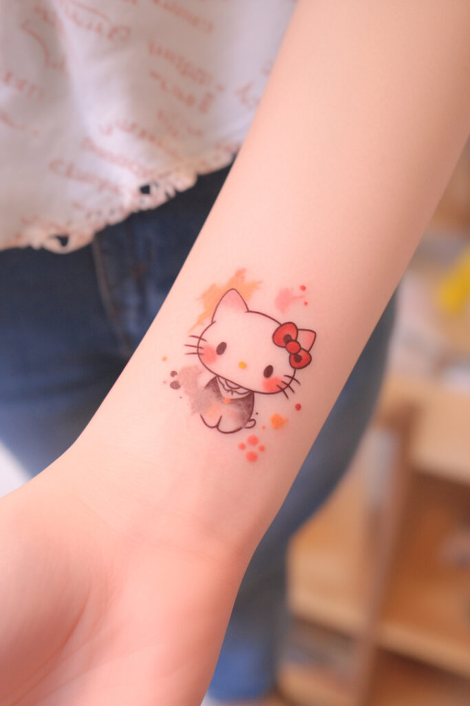 20 Adorable Small Hello Kitty Tattoo Ideas You’ll Want to Copy ...