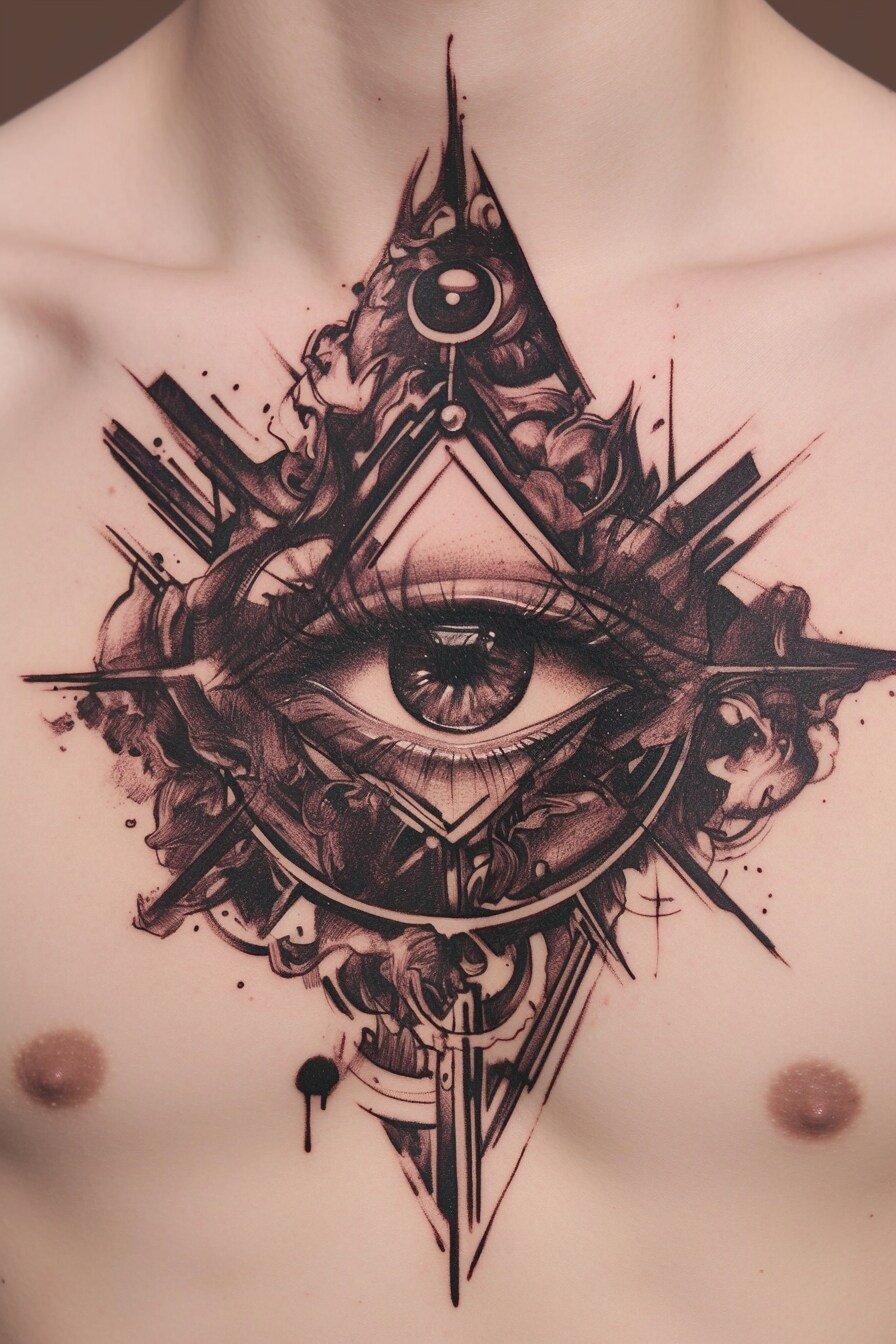 Third Eye Tattoo Ideas for Men Chest (1)Third Eye Tattoo Ideas for Men Chest (1)