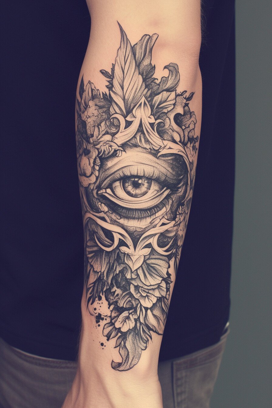 Third Eye Tattoo Ideas for Men Forearm (12)