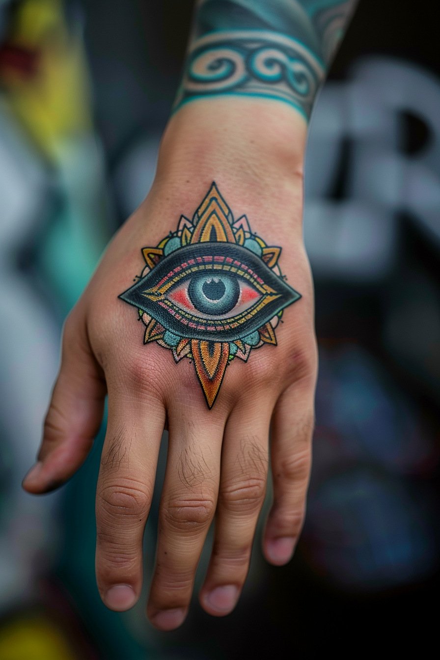 Third Eye Tattoo Ideas for Men Hand (1)