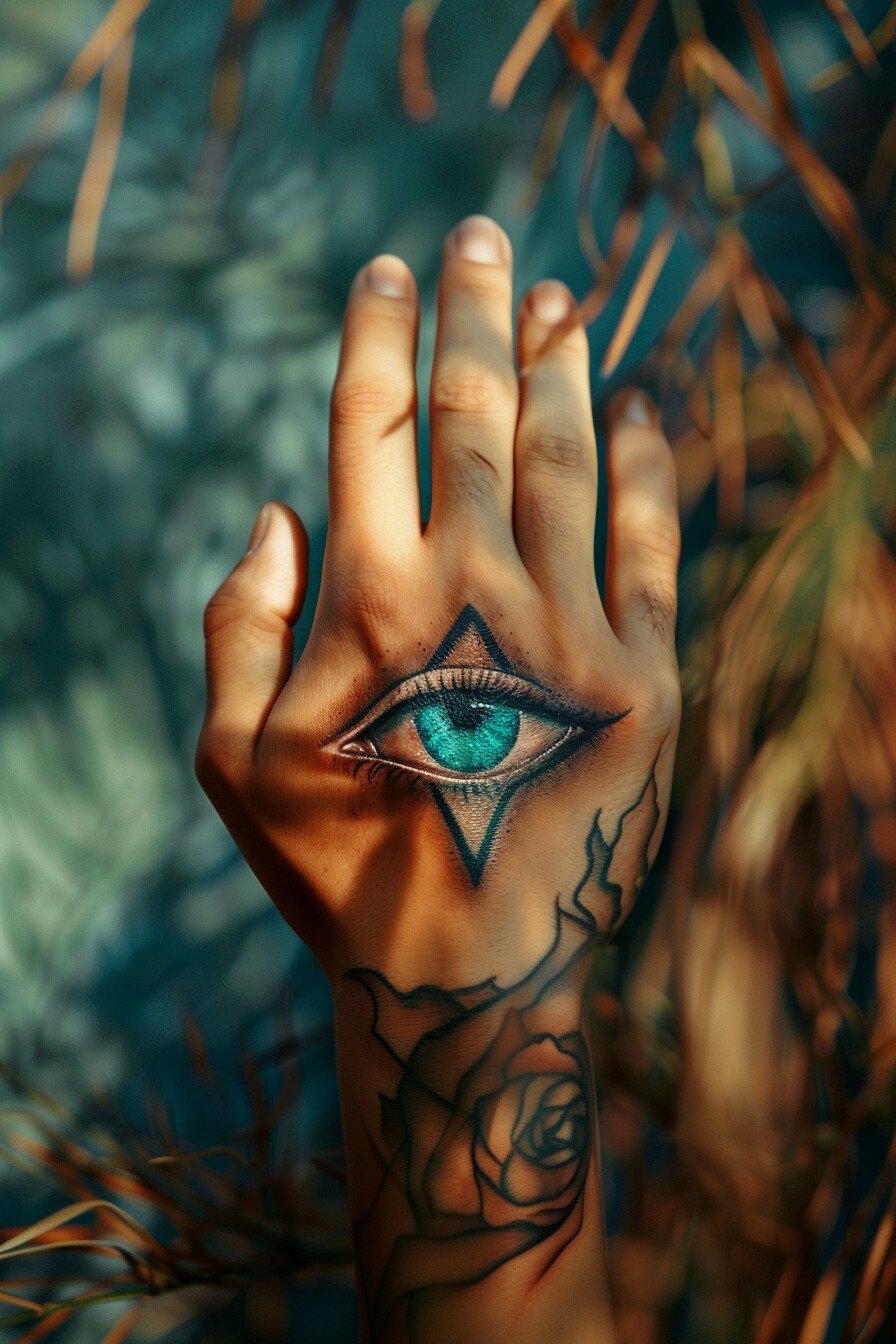 Third Eye Tattoo Ideas for Men Hand (3)