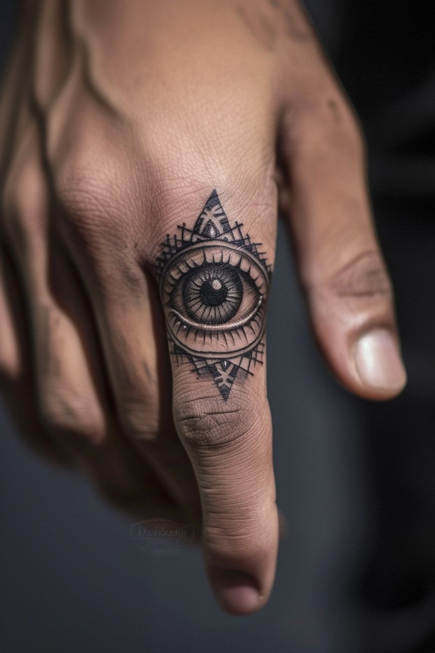 Third Eye Tattoo Ideas for Men Hand (7)