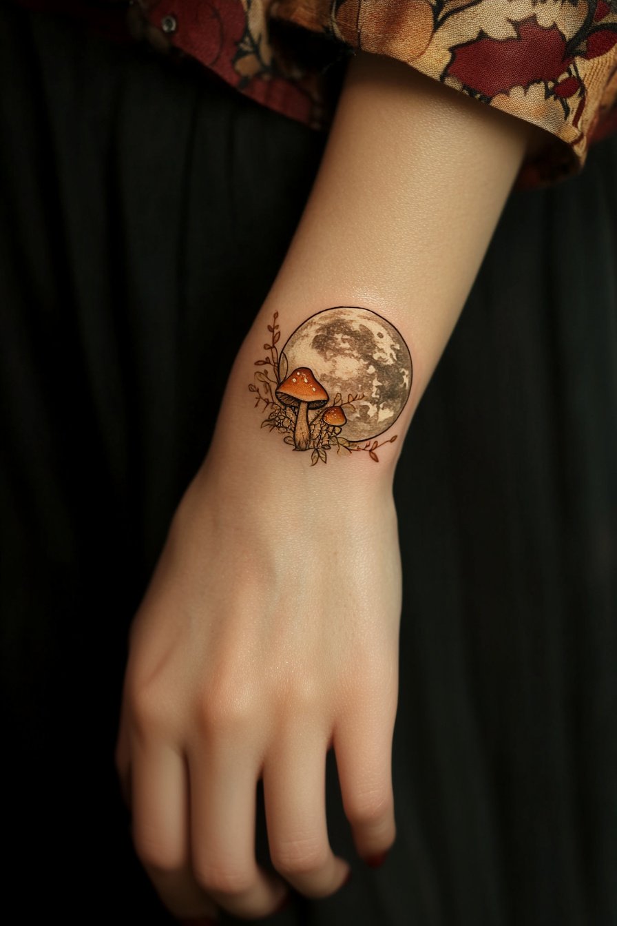 Wrist Moon Tattoo For Women 20