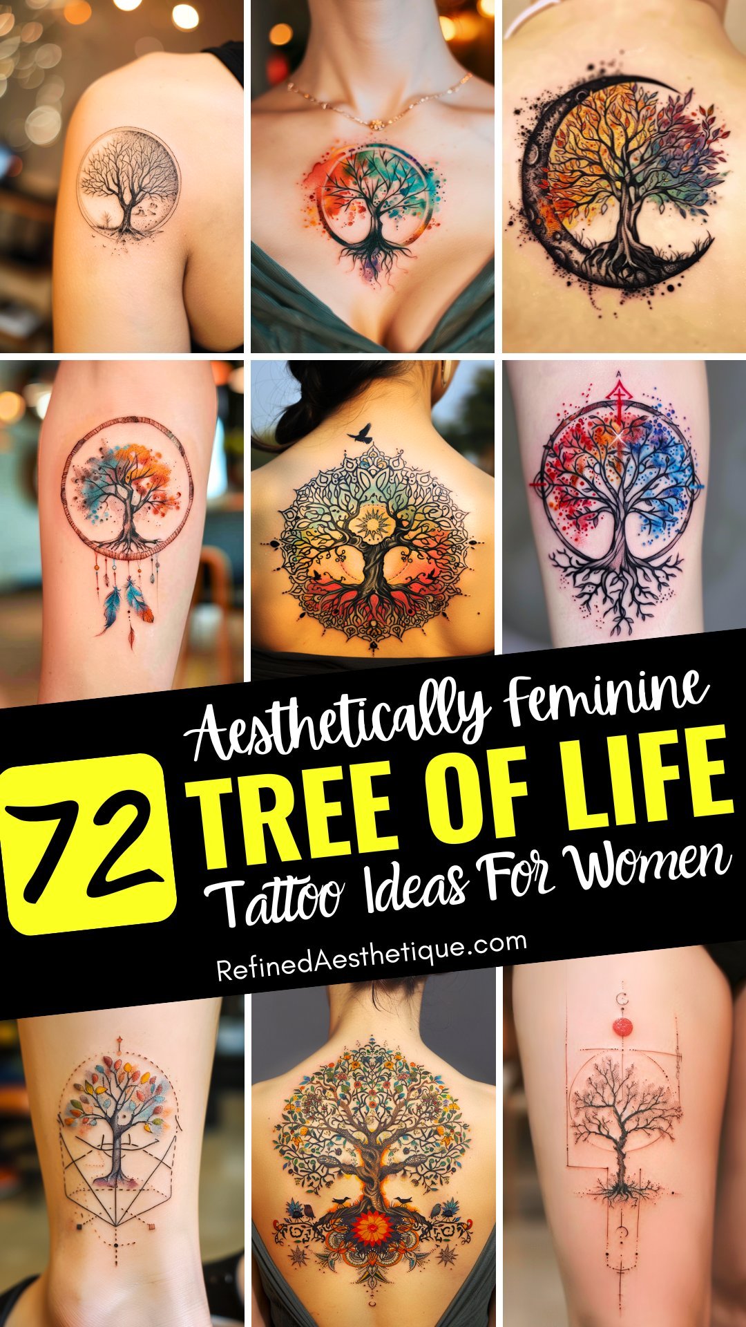 72 Aesthetically Feminine Tree of Life Tattoo Ideas For Women