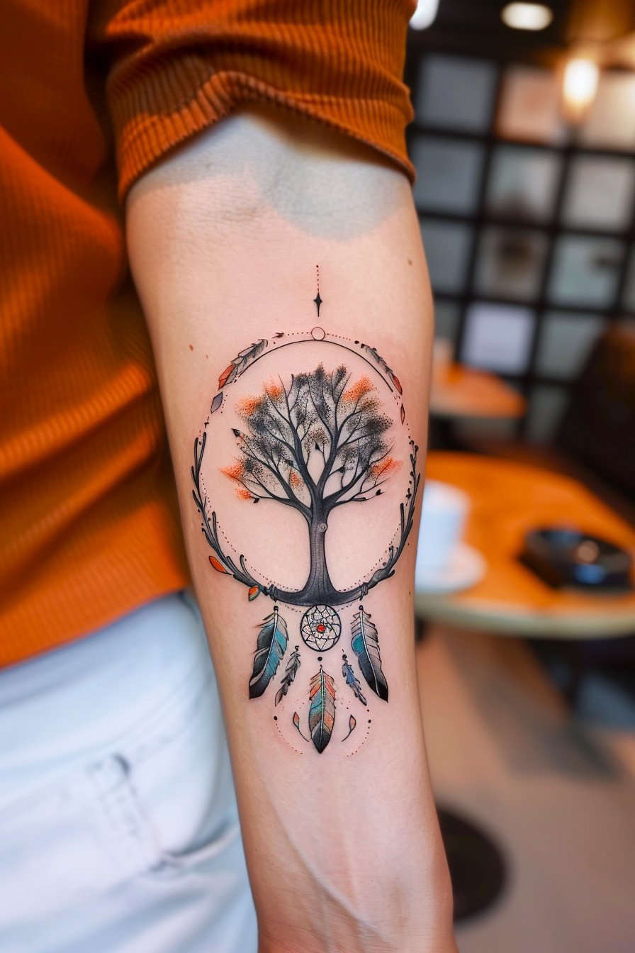 Middle Body - Feminine Tree Of Life Tattoo Design Idea For Women 18