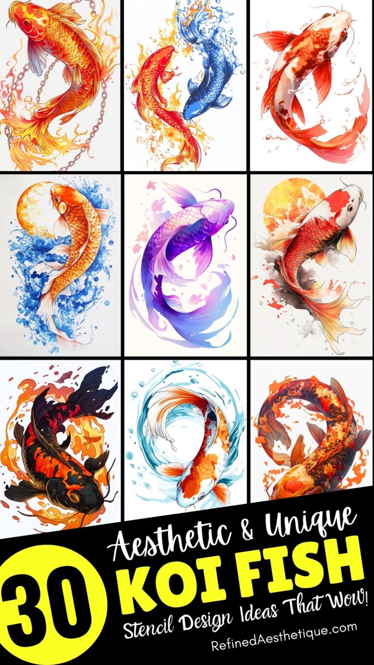 30 Creative Koi Fish Tattoo Stencil Designs for Your Next Ink – Refined ...