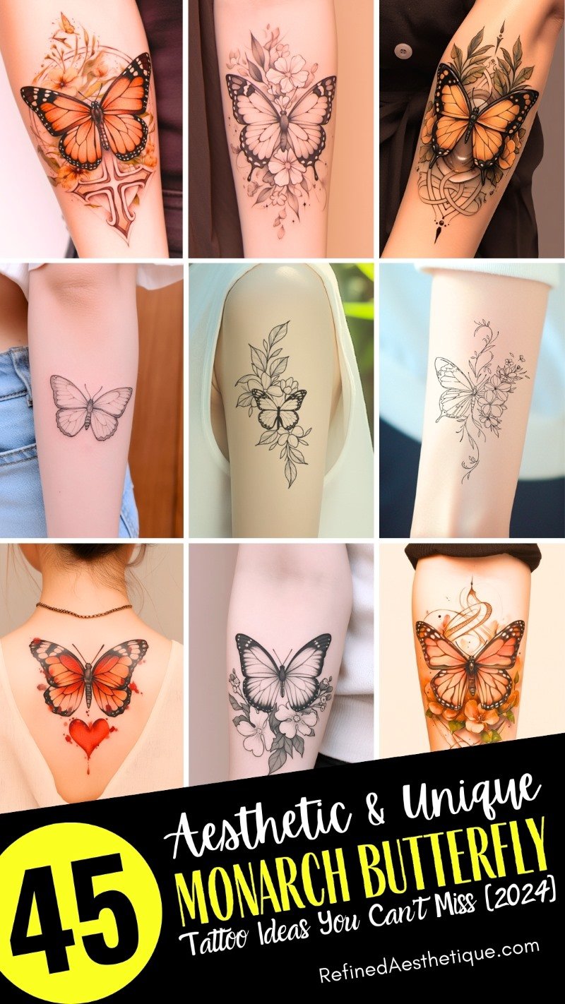 40 Aesthetic & Unique Monarch Butterfly Tattoo Ideas You Can’t Miss [2024]