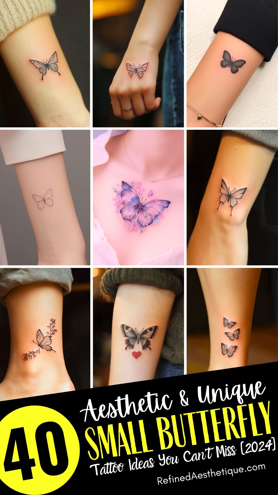 40 Aesthetic & Unique Small Butterfly Tattoo Ideas You Can’t Miss [2024]