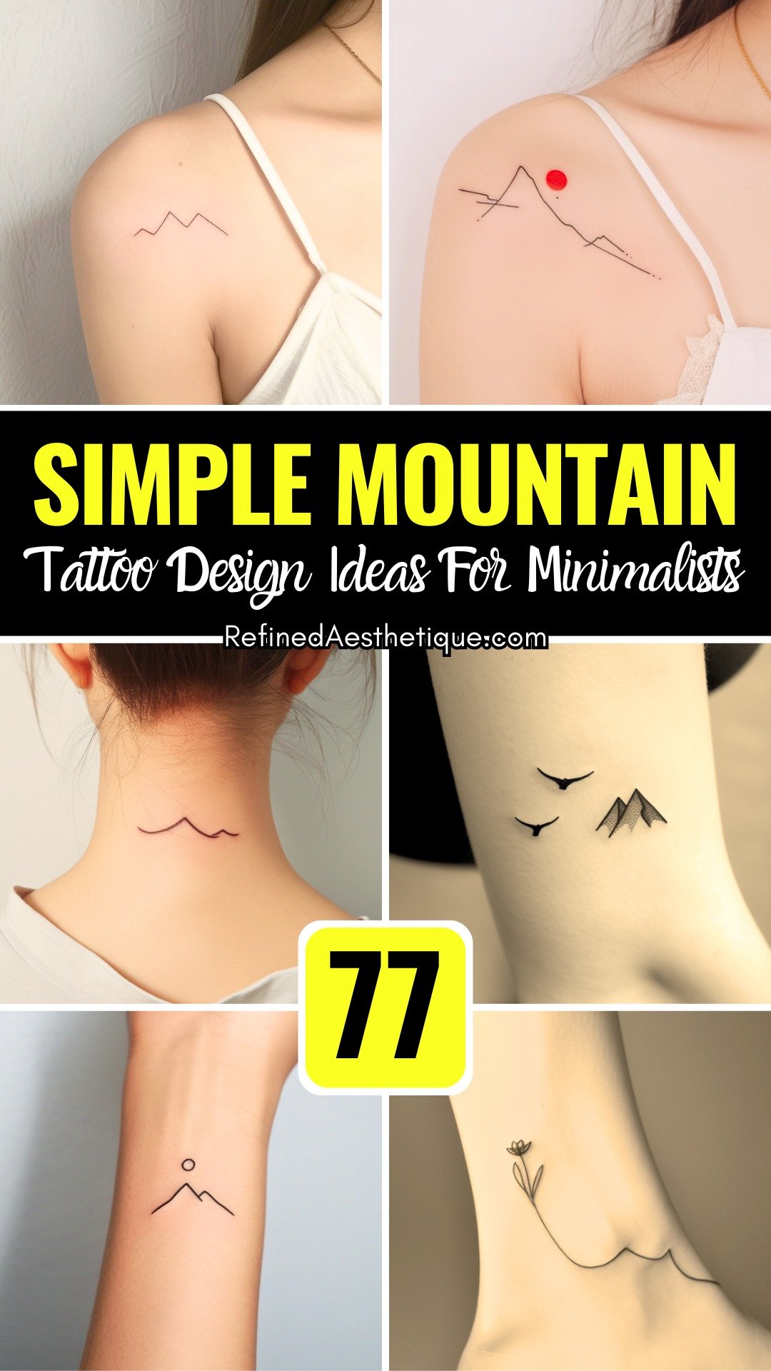 77 Simple Mountain Tattoo Design Ideas For Minimalists