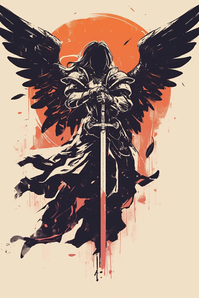 86 Unique Angel Tattoo Stencil Designs For a Timeless & Divine Look ...