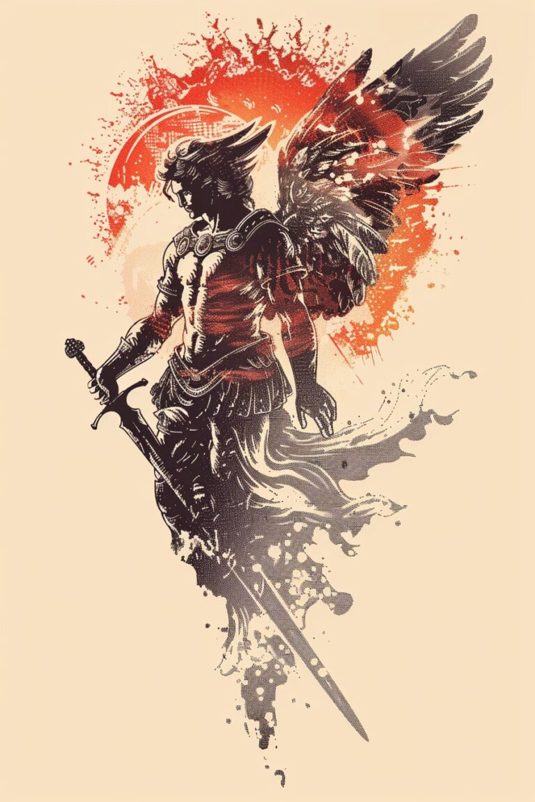 86 Unique Angel Tattoo Stencil Designs For a Timeless & Divine Look ...