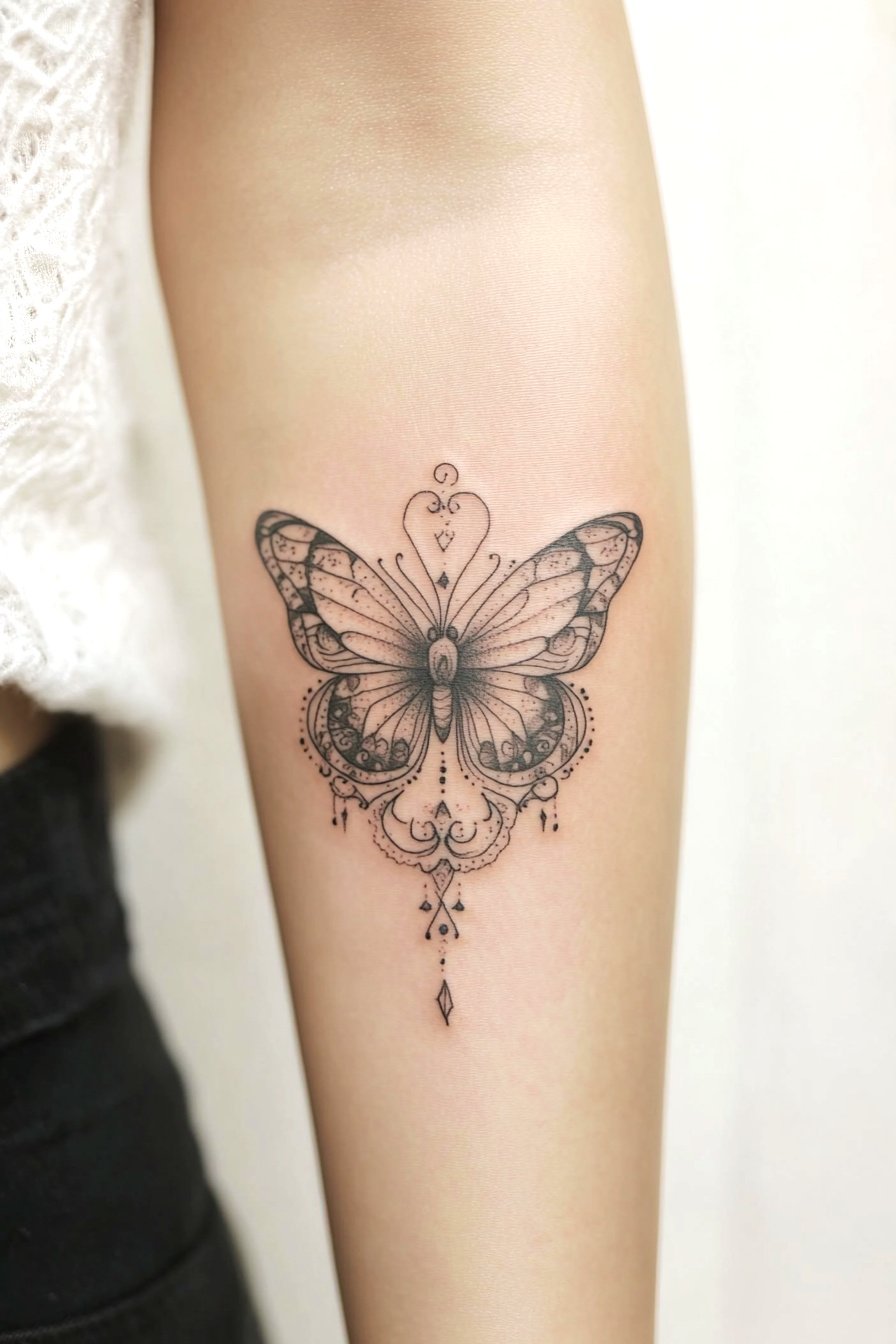 Arm Butterfly Tattoo 13