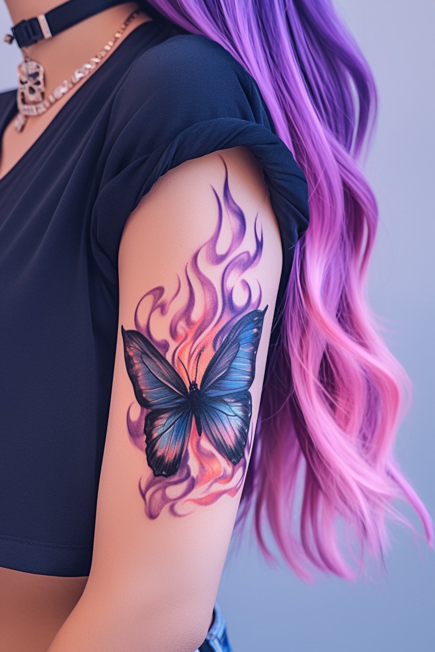 Arm Butterfly Tattoo 22