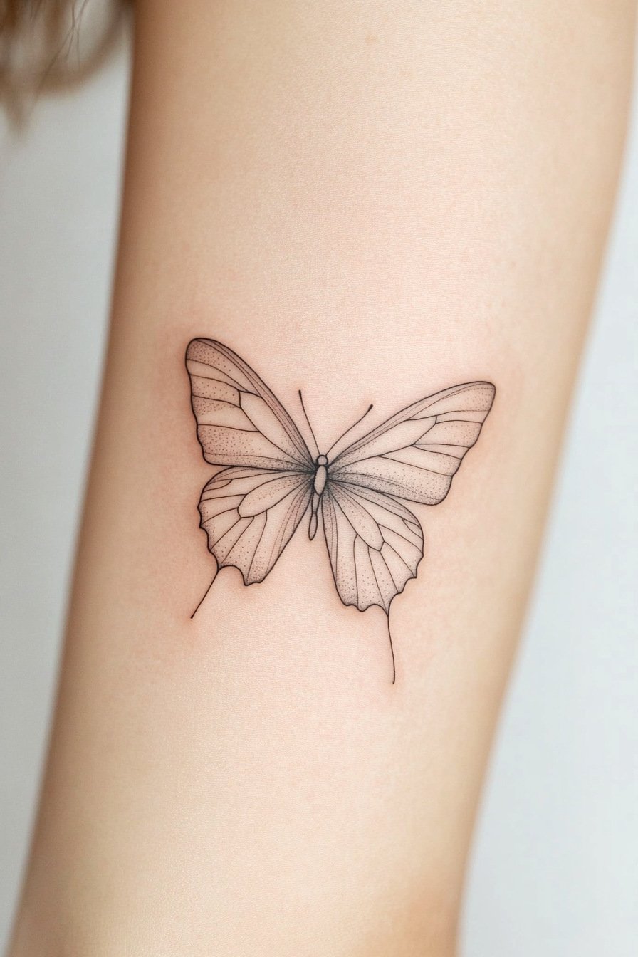 Arm Butterfly Tattoo 7