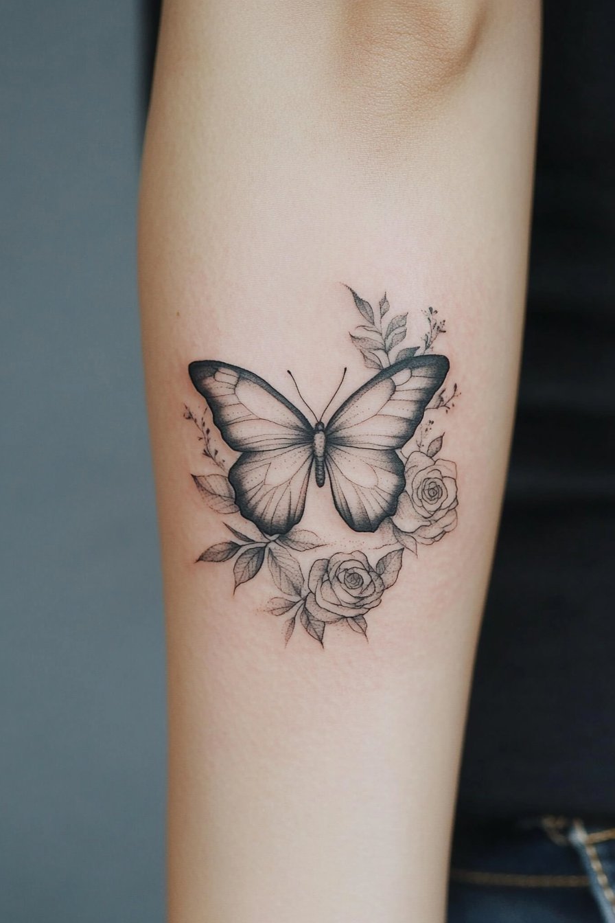 Arm Butterfly Tattoo 8