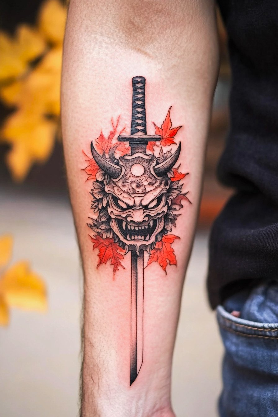 Arm Oni Tattoo Design Ideas 2