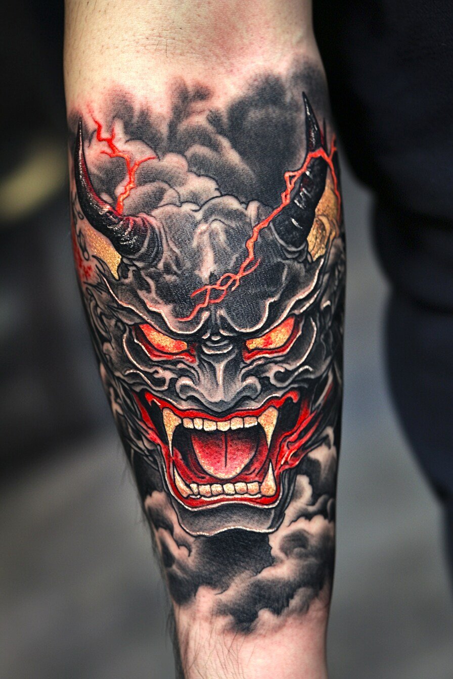 Arm Oni Tattoo Design Ideas 3