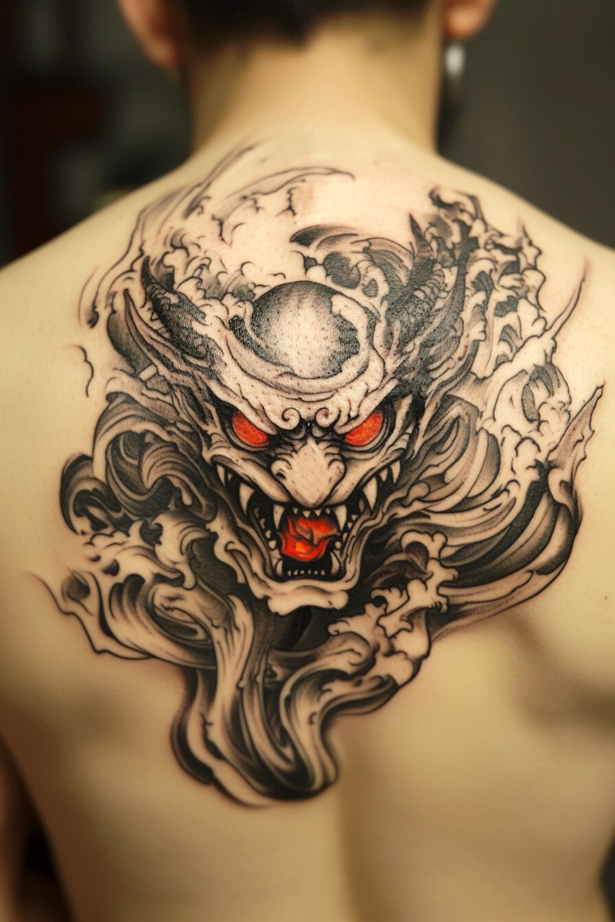 Back Oni Tattoo Design Ideas 3