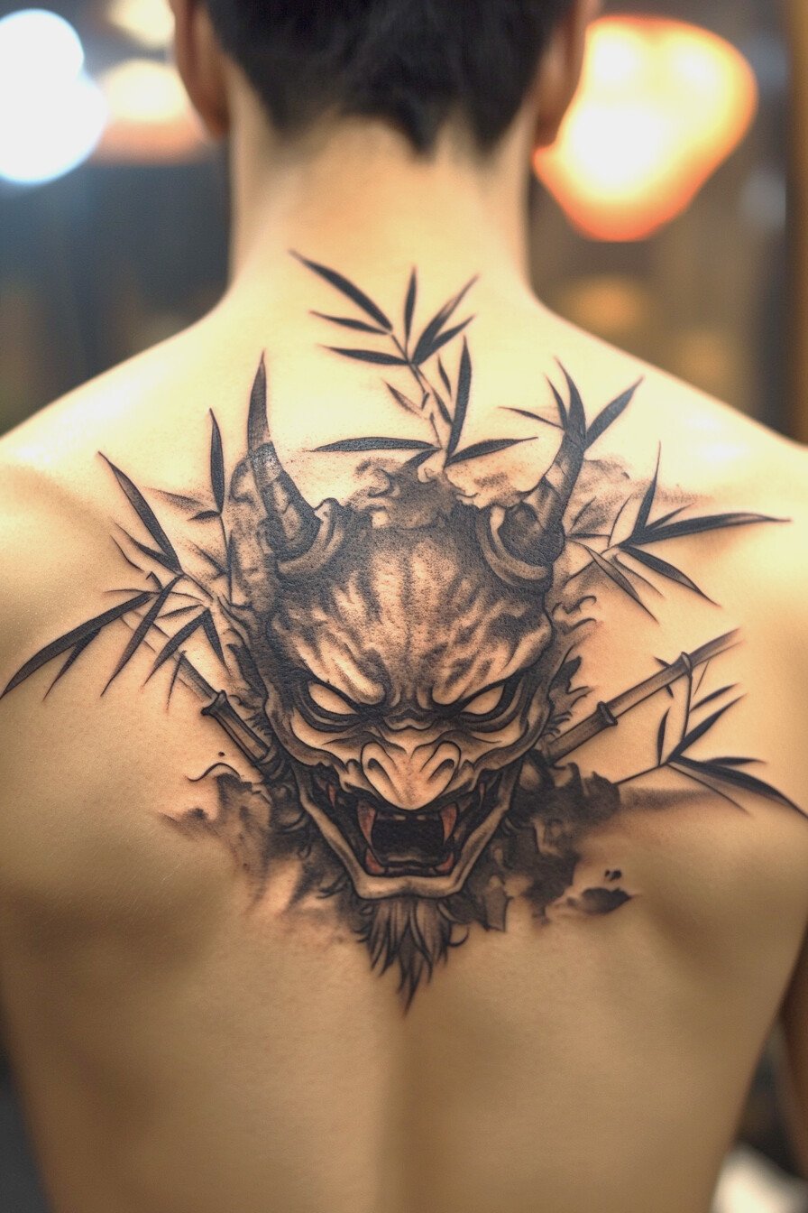 Back Oni Tattoo Design Ideas 4