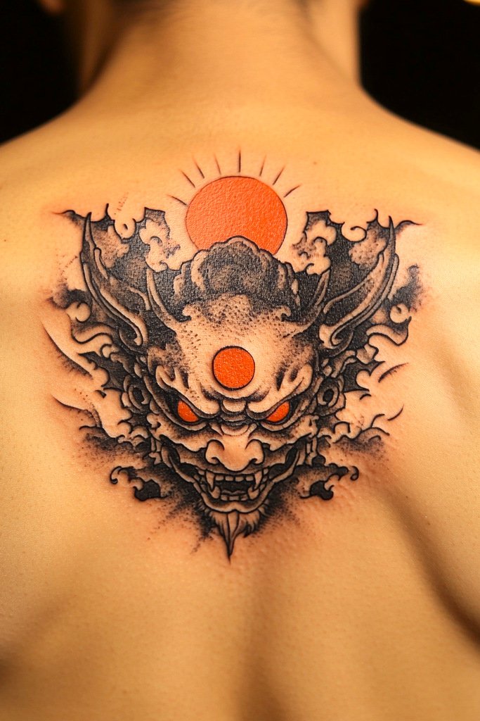 Back Oni Tattoo Design Ideas 5