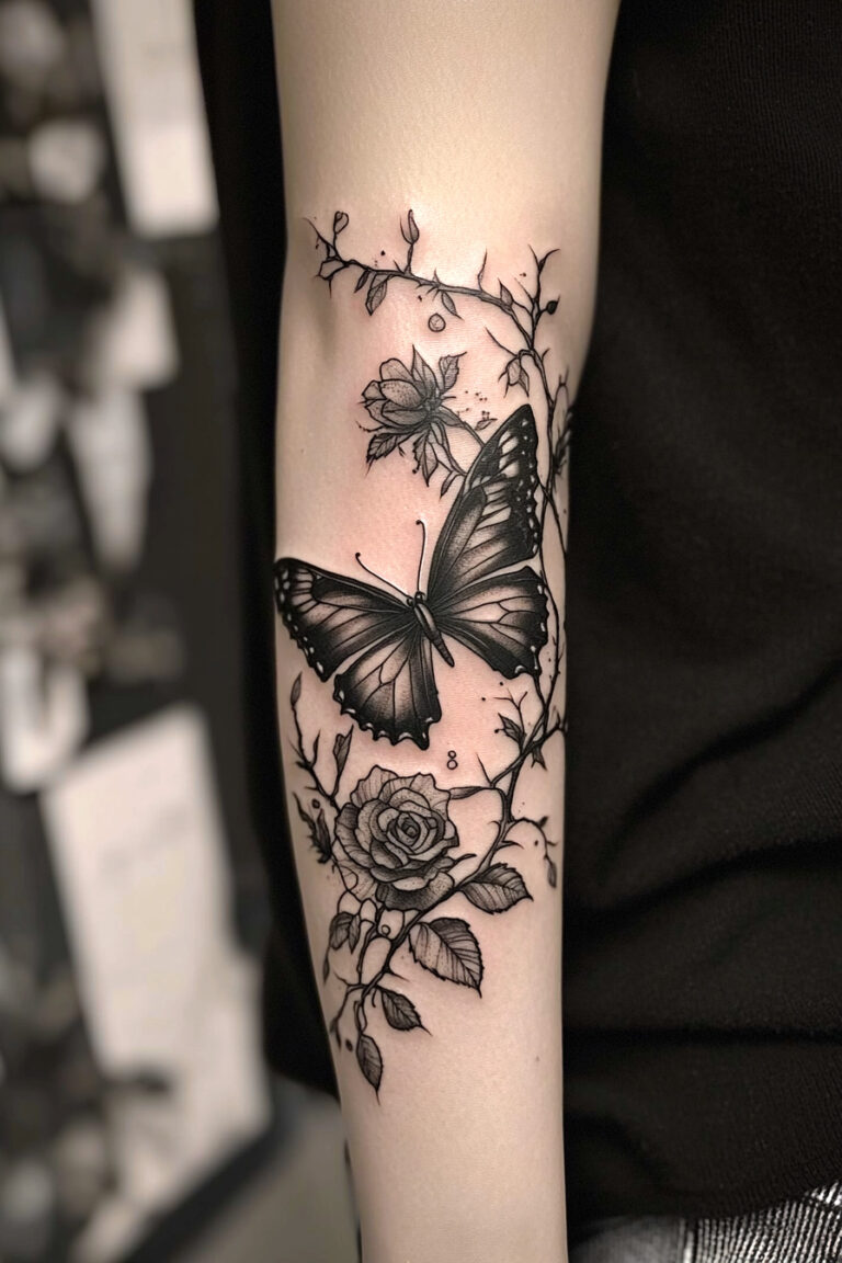 80 Enchanting Black Butterfly Tattoo Ideas You’ll Want to Copy ...