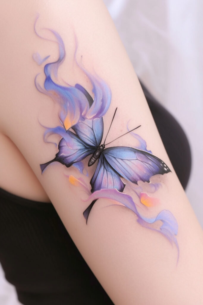 30 Captivating Blue Butterfly Tattoo Designs for a Touch of Elegance ...