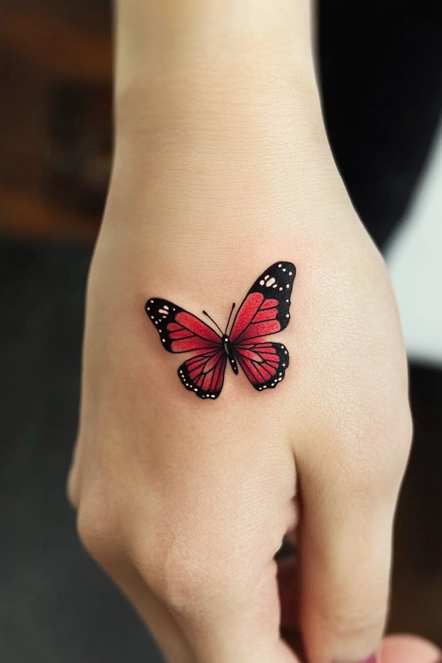 Butterfly Tattoo Design Ideas on Hand 11