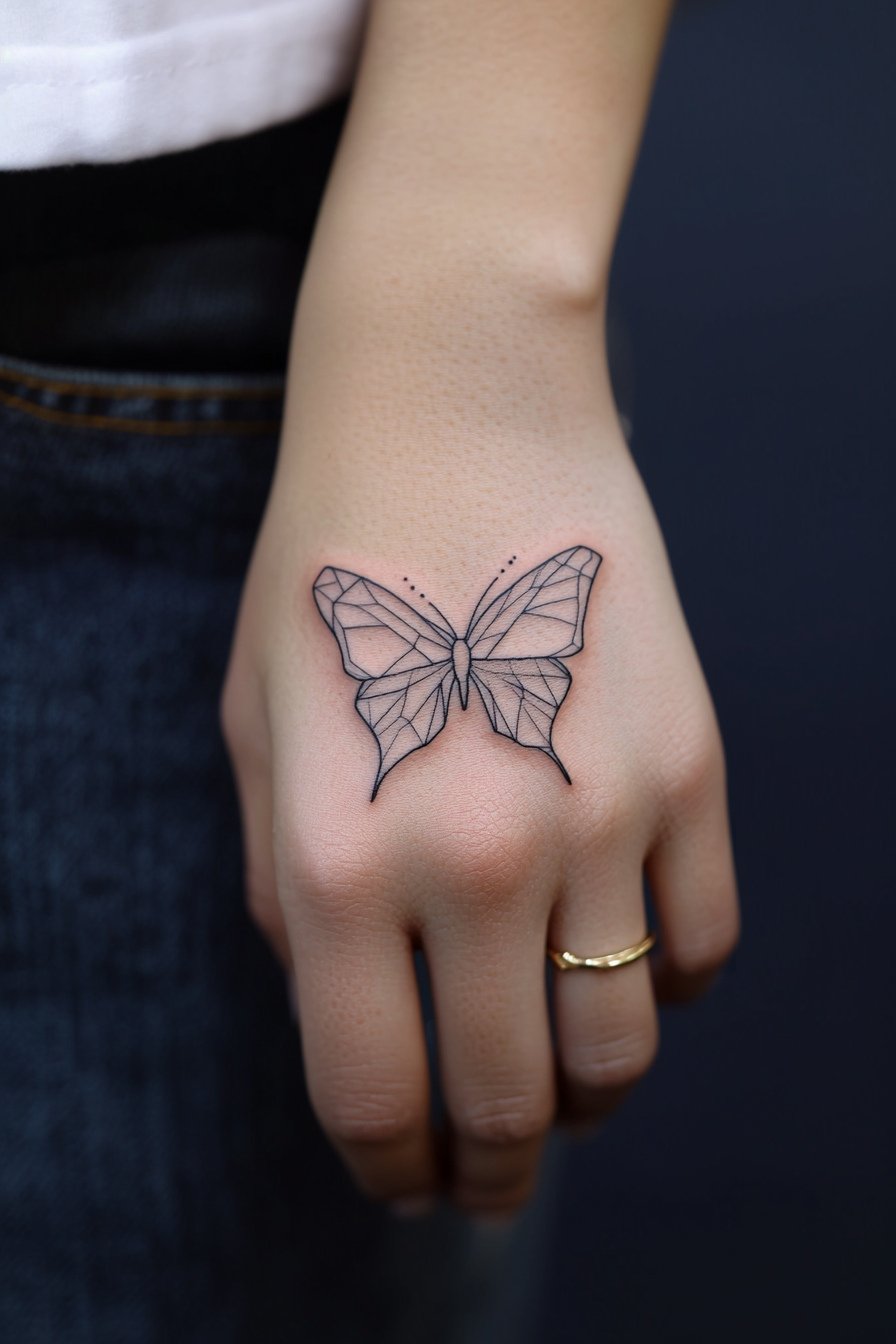 Butterfly Tattoo Design Ideas on Hand 14