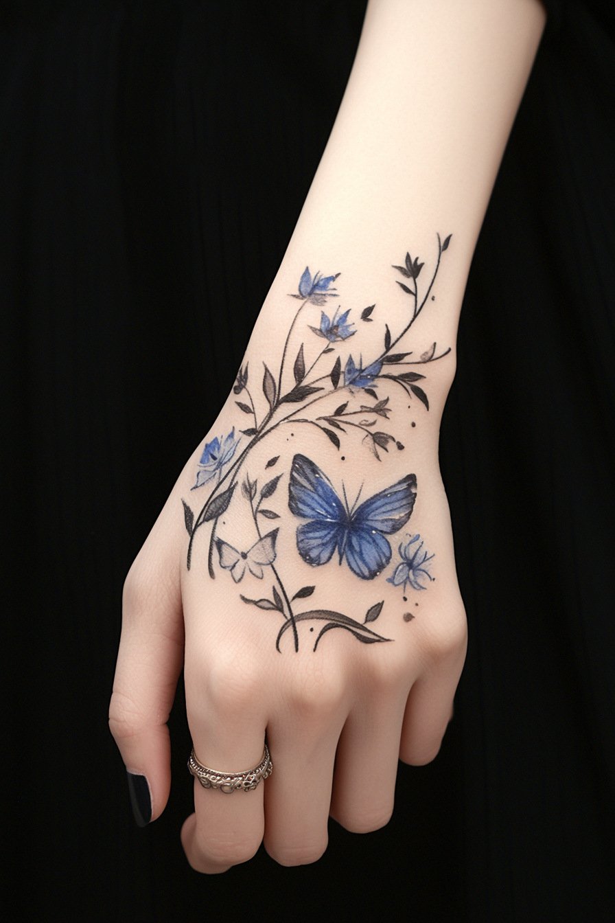 Butterfly Tattoo Design Ideas on Hand 15