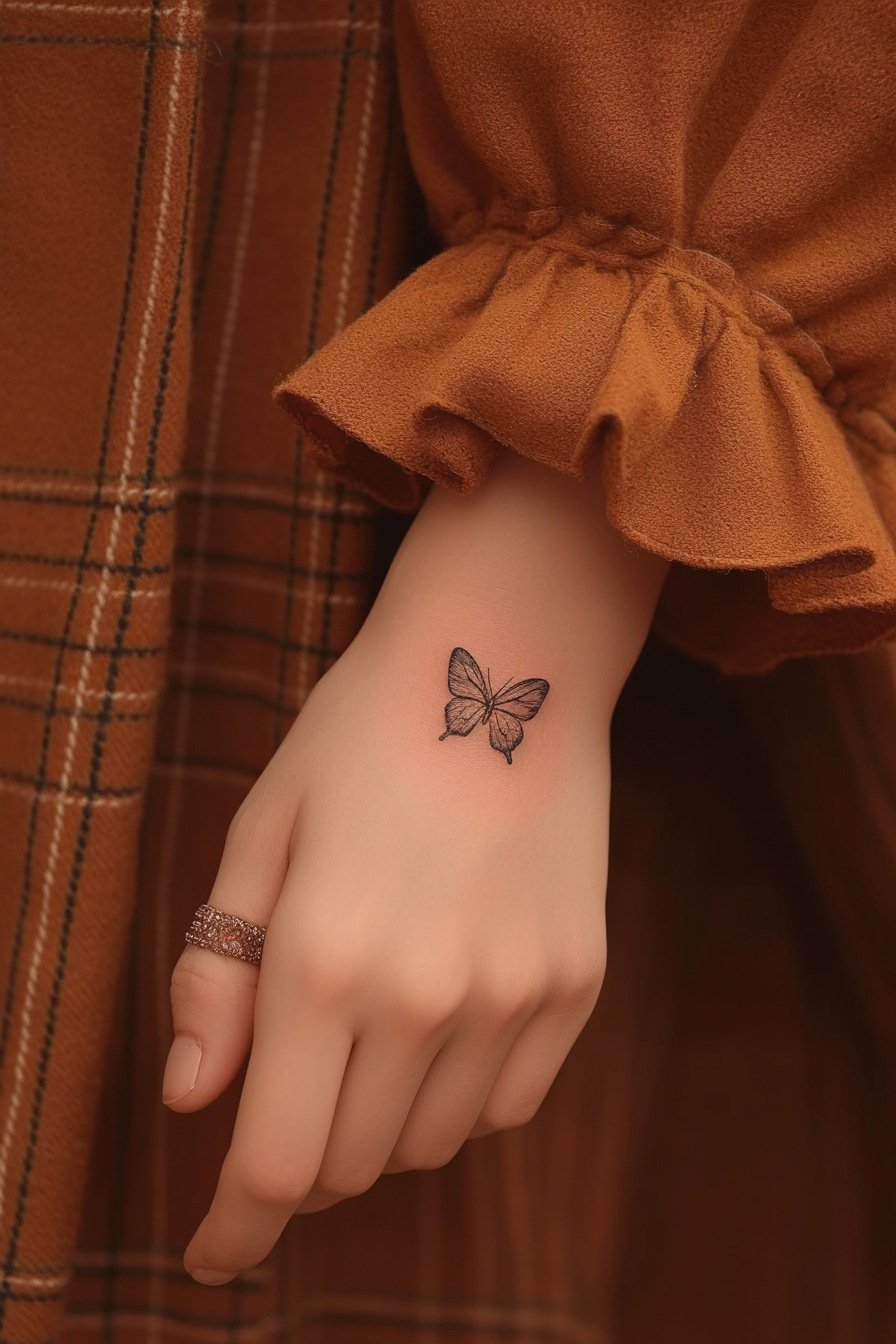 Butterfly Tattoo Design Ideas on Hand 2