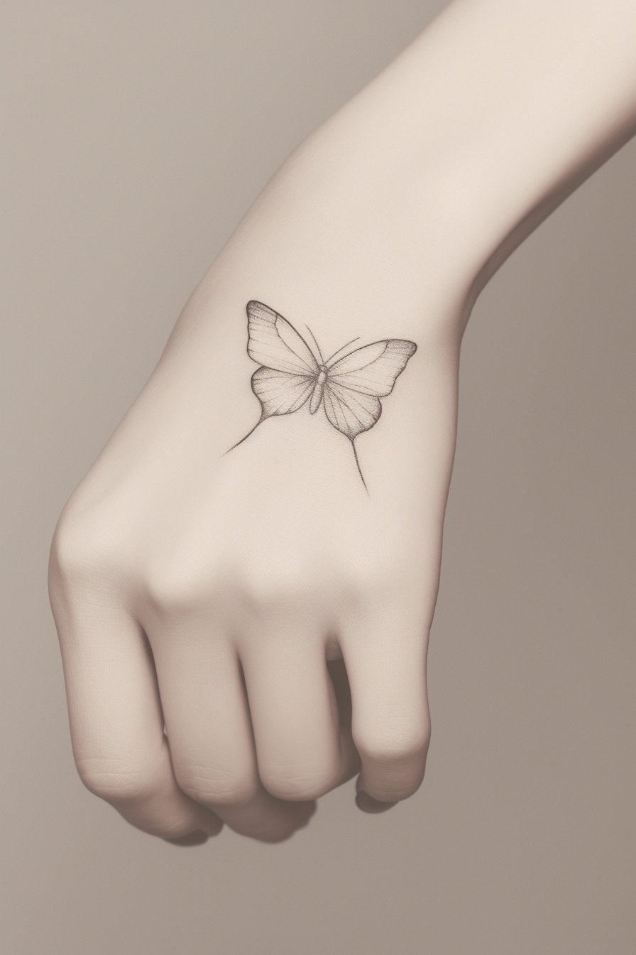 Butterfly Tattoo Design Ideas on Hand 6