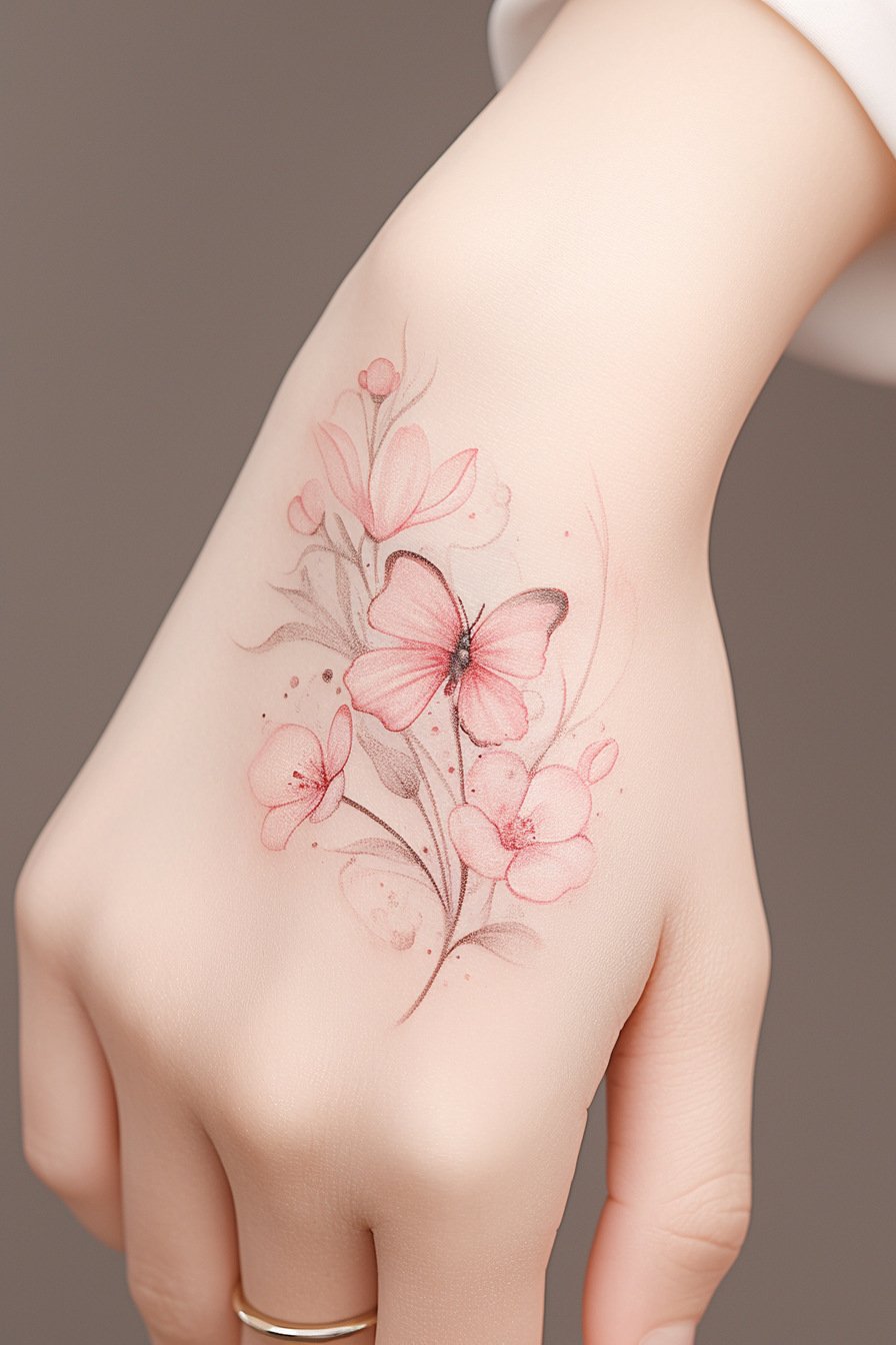 Butterfly Tattoo Design Ideas on Hand 7