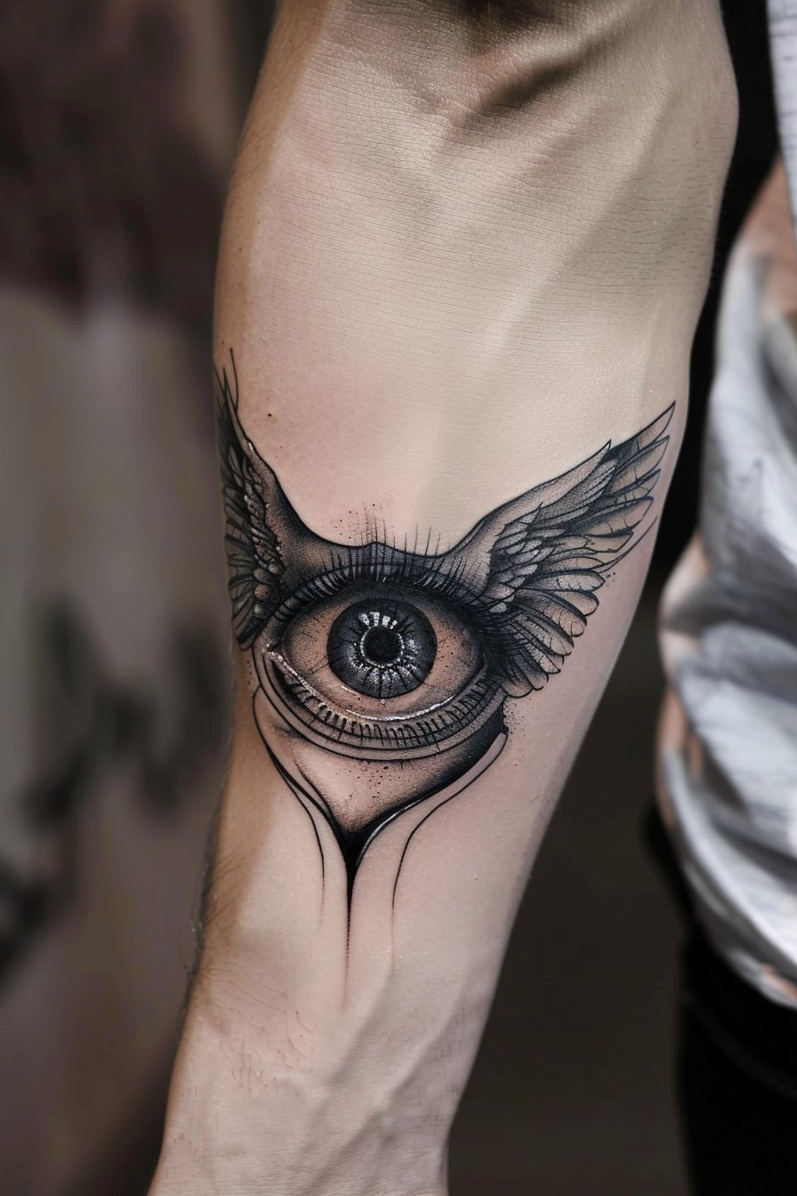 Forearm Eye Tattoo For Men (1)