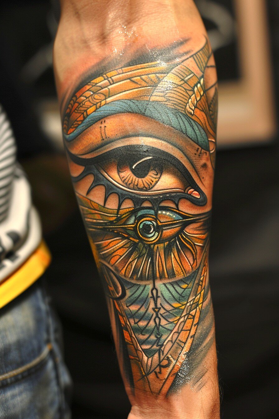 Forearm Eye Tattoo For Men (2)