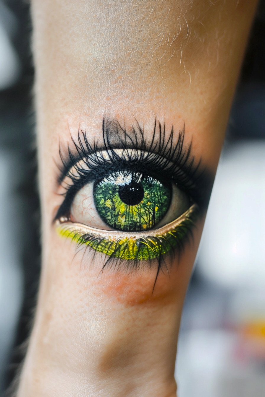 Forearm Eye Tattoo For Men (3)