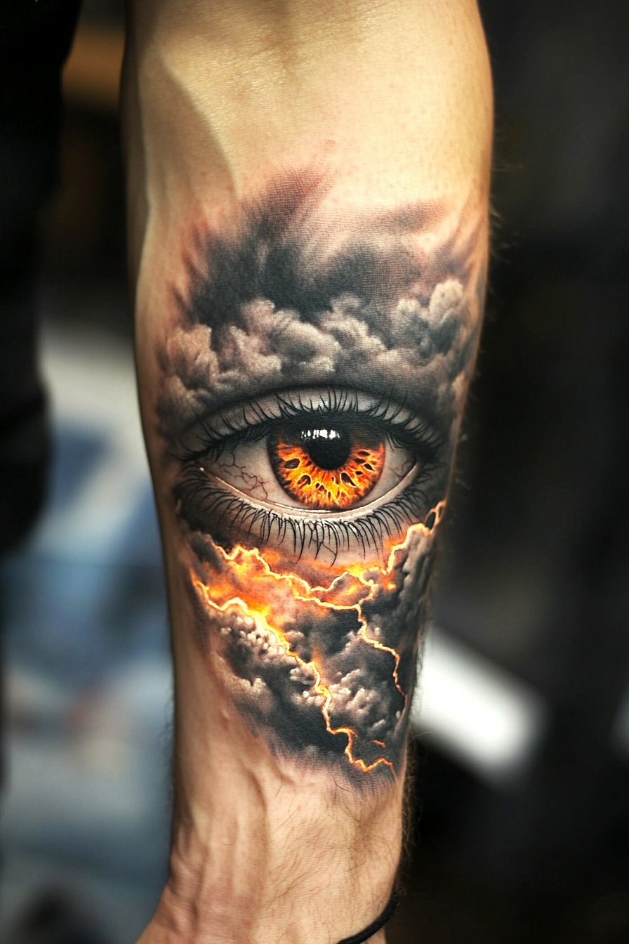 Forearm Eye Tattoo For Men (4)