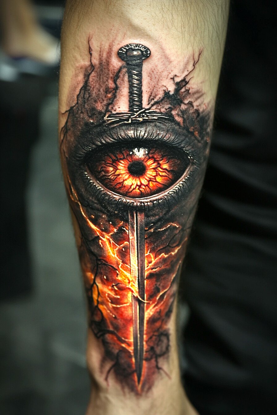 Forearm Eye Tattoo For Men (5)