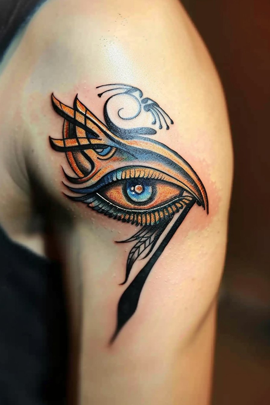 Half Sleeve Eye Tattoo For Men (2)