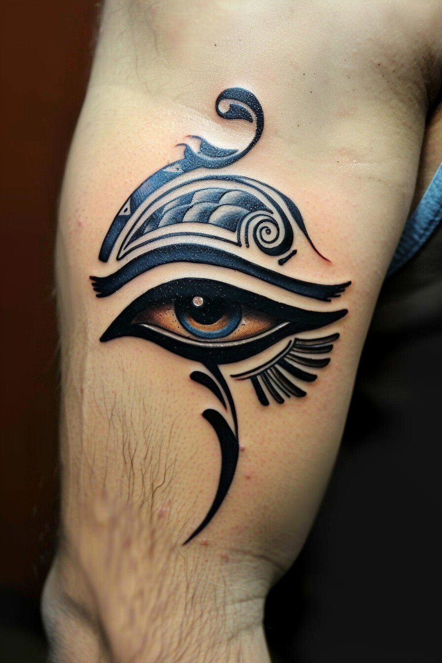 Half Sleeve Eye Tattoo For Men (3)