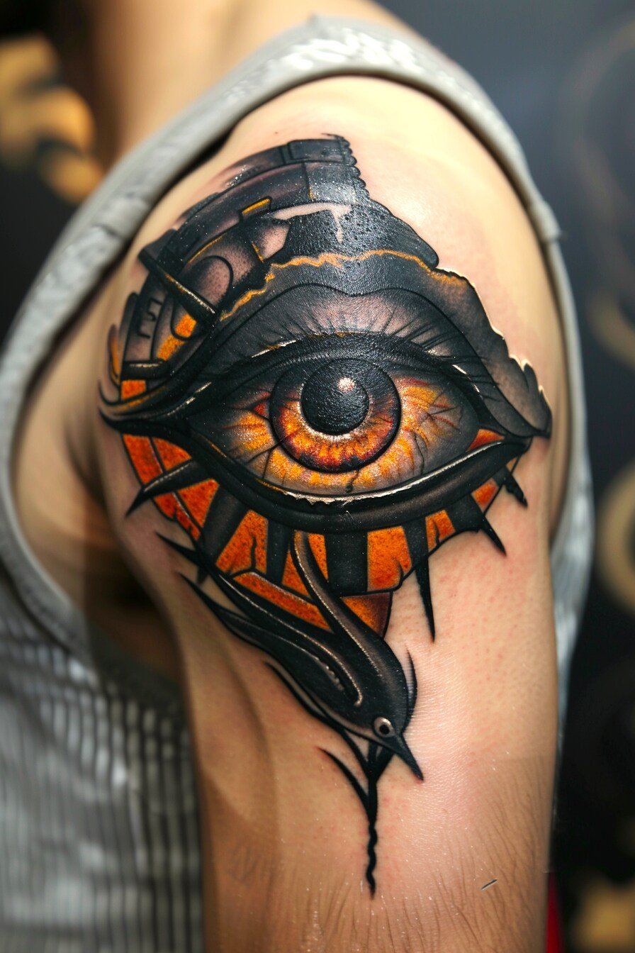 Half Sleeve Eye Tattoo For Men (4)