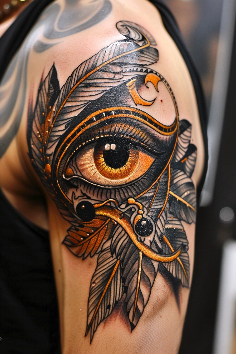 Half Sleeve Eye Tattoo For Men (5)