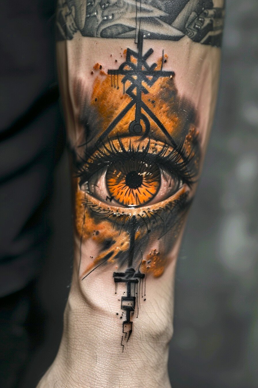 Half Sleeve Eye Tattoo For Men (6)