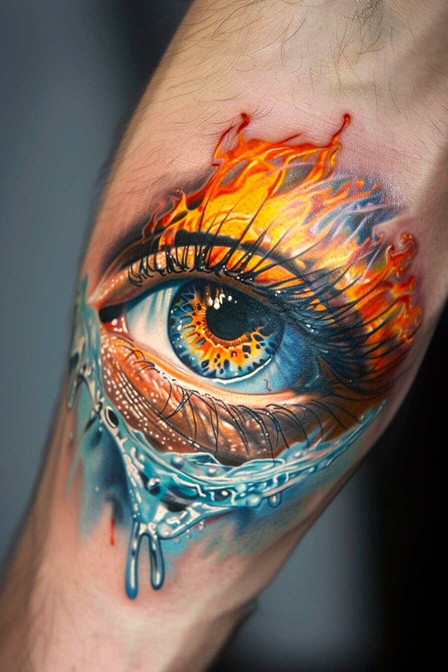 Half Sleeve Eye Tattoo For Men (9)