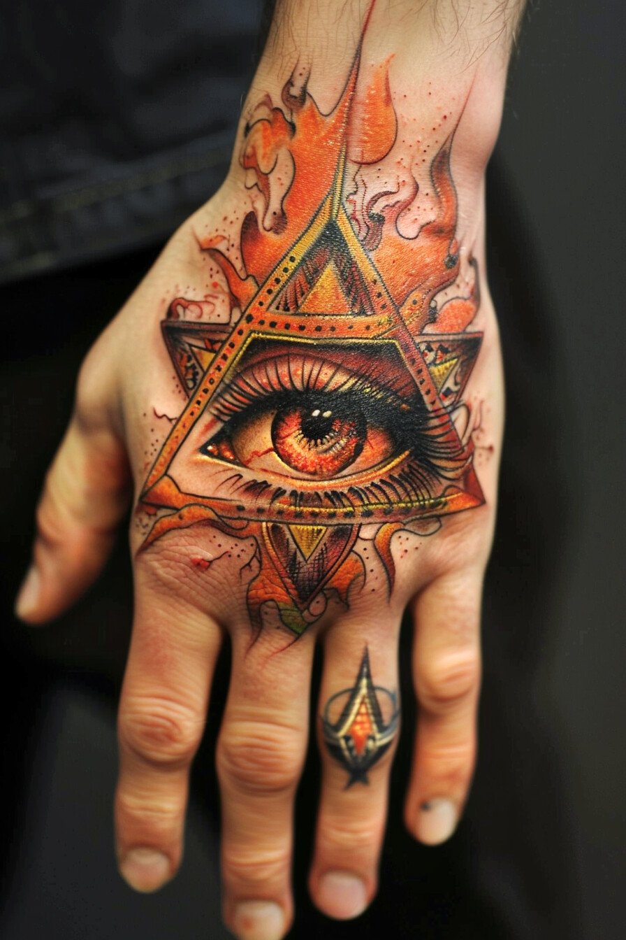 Hand Eye Tattoo For Men (1)