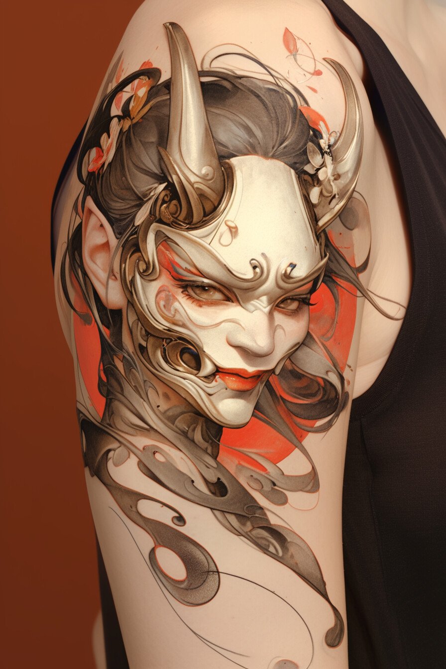 Hannya Mask Tattoo Design Ideas 1