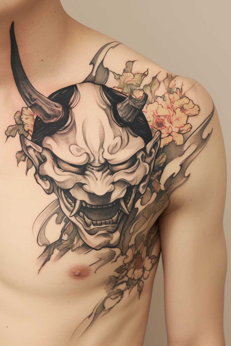 Hannya Mask Tattoo Design Ideas 13