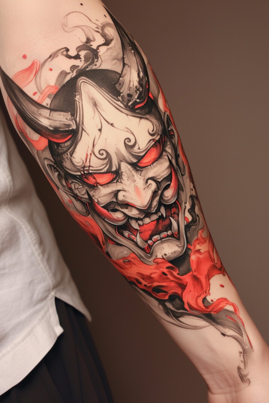 Hannya Mask Tattoo Design Ideas 2