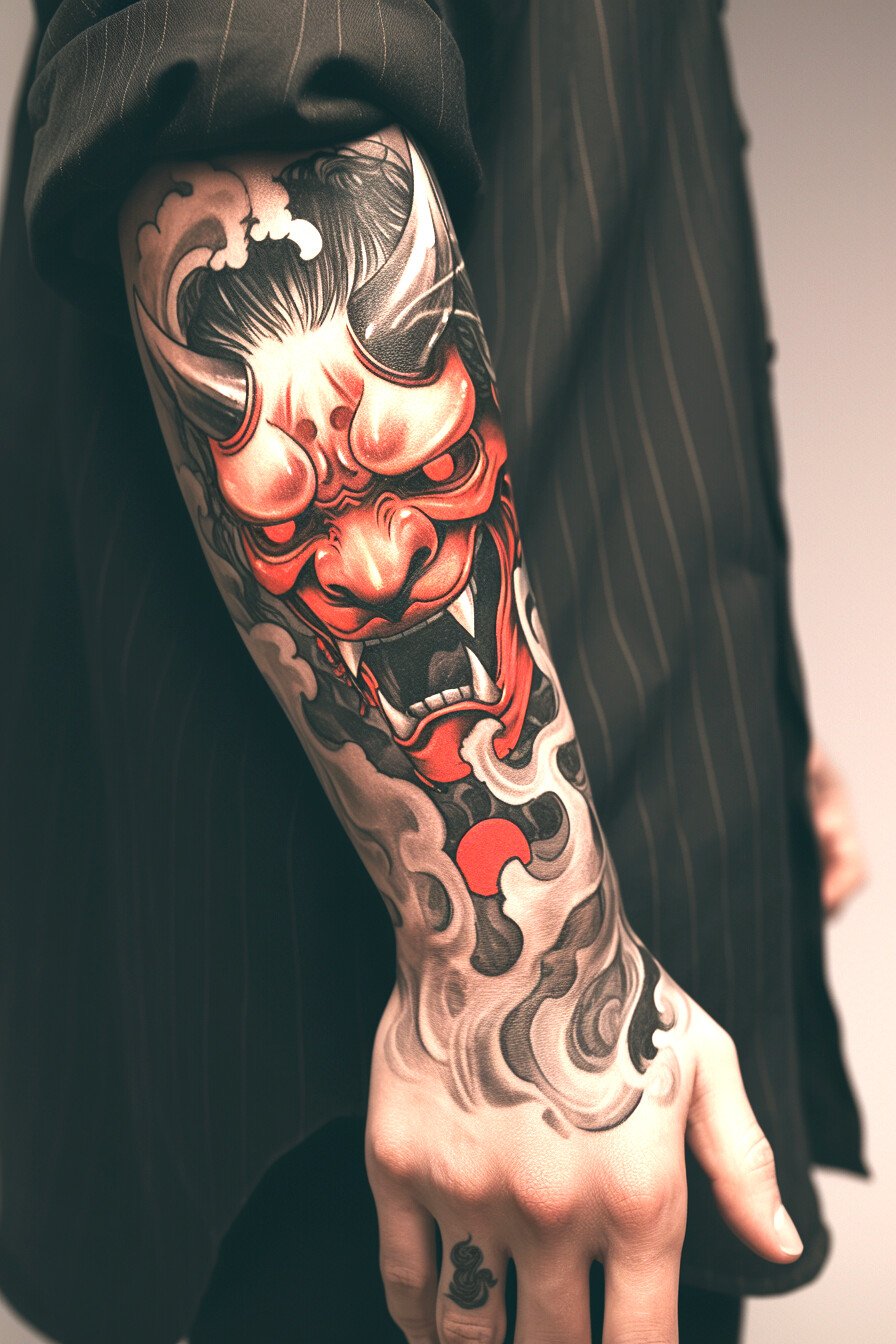 Hannya Mask Tattoo Design Ideas 3